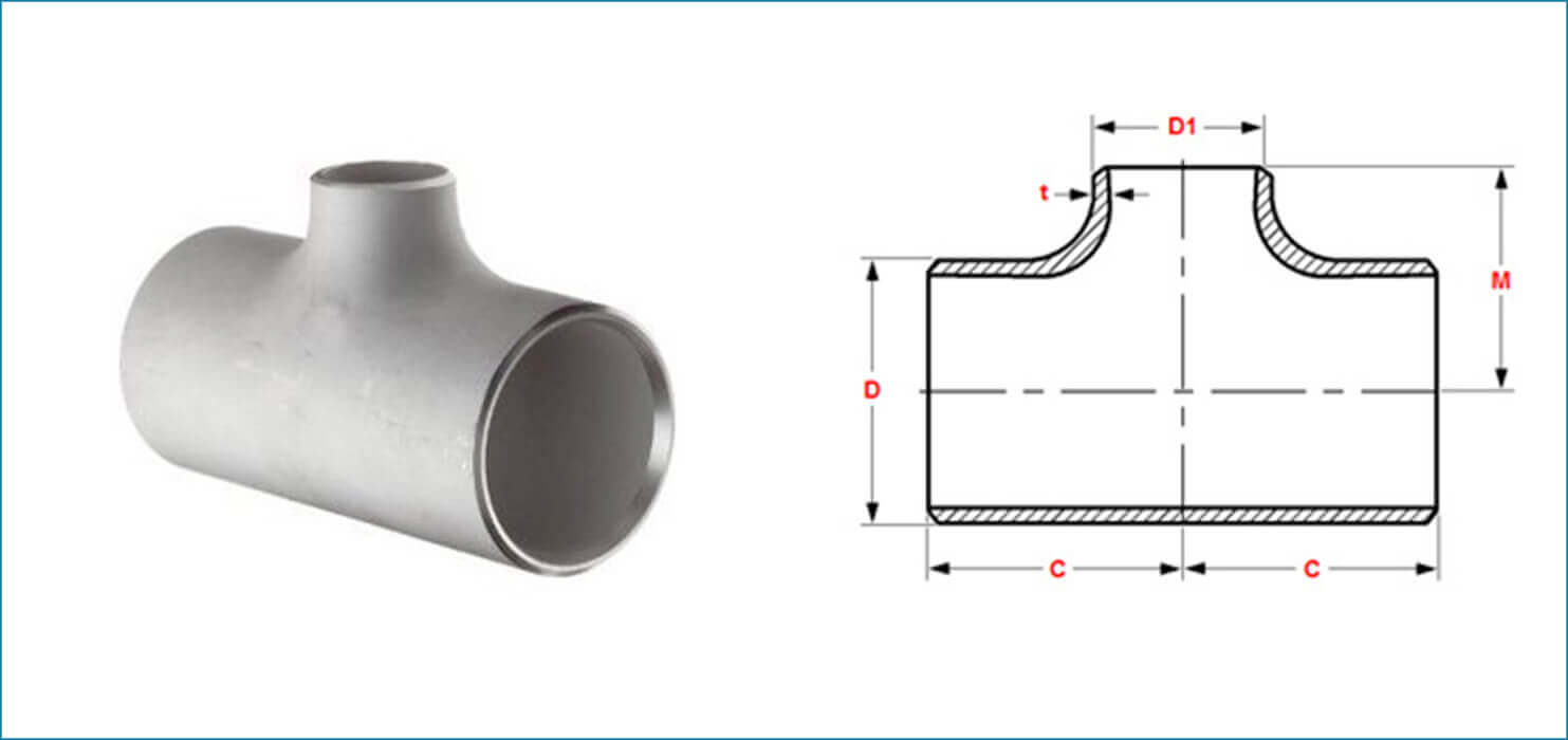 ASME B16.9 Buttweld Reducing / Unequal Tee